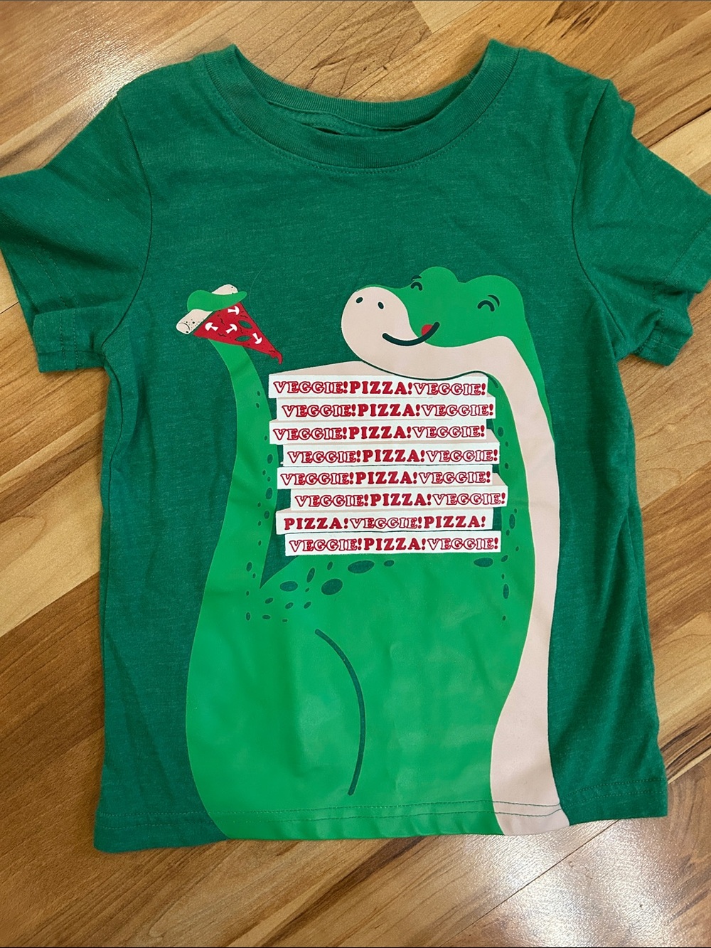 Cat & Jack Green Kids' Graphic Tee with Smile Detail 3 T